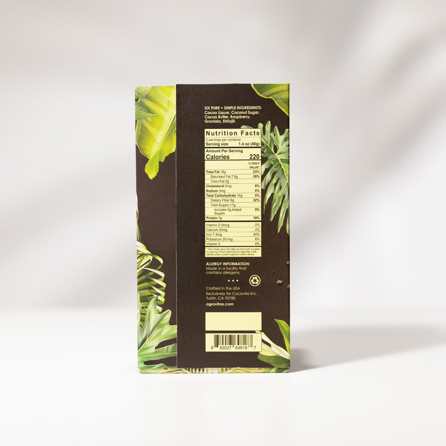 85% Gravitas & Paleo Bar (4 PACK BUNDLE) With Graviola, Raspberry And Shilajit