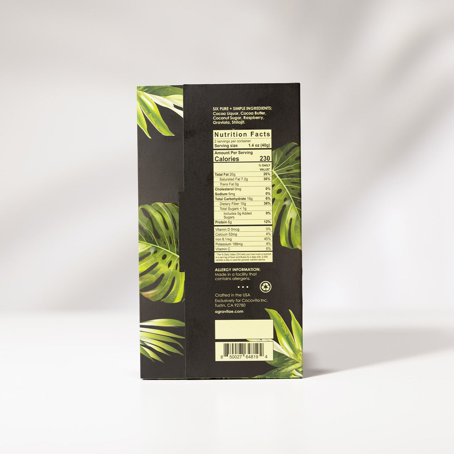 85% Gravitas & Paleo Bar (4 PACK BUNDLE) With Graviola, Raspberry And Shilajit