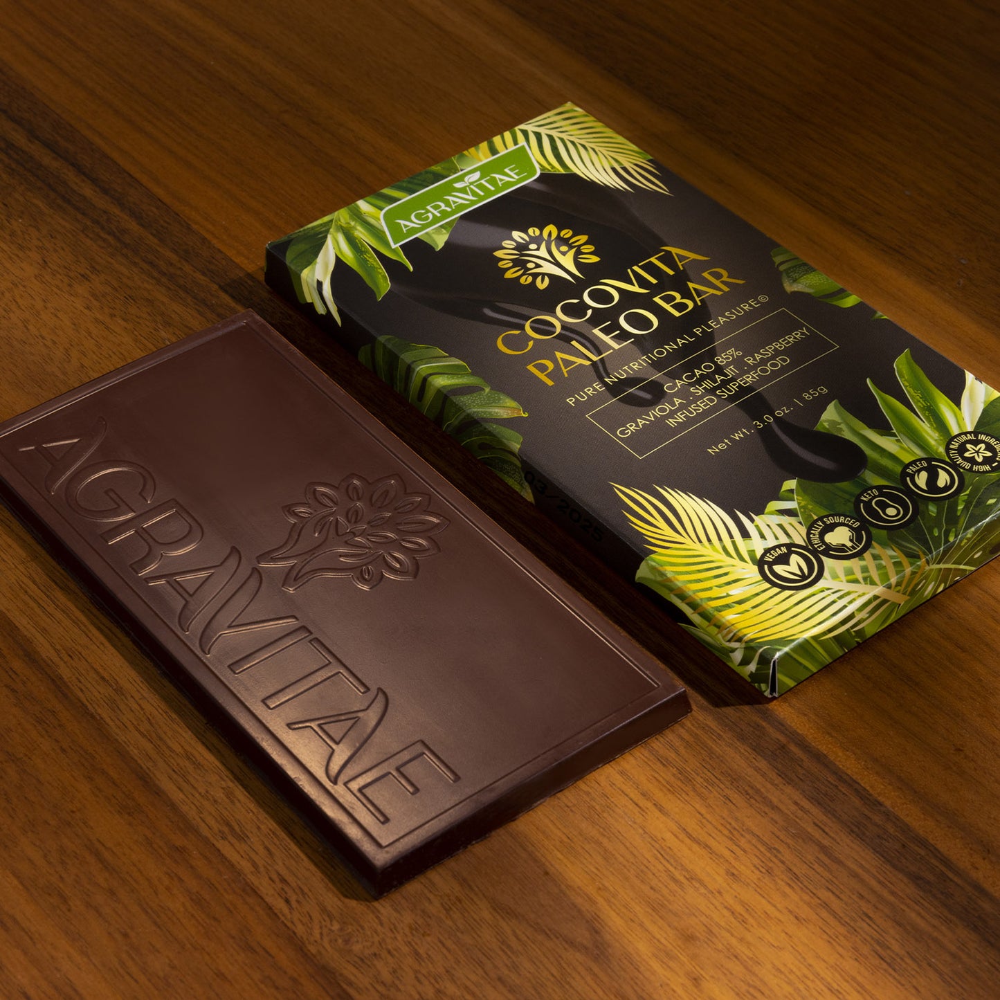 85% Gravitas & Paleo Bar (4 PACK BUNDLE) With Graviola, Raspberry And Shilajit